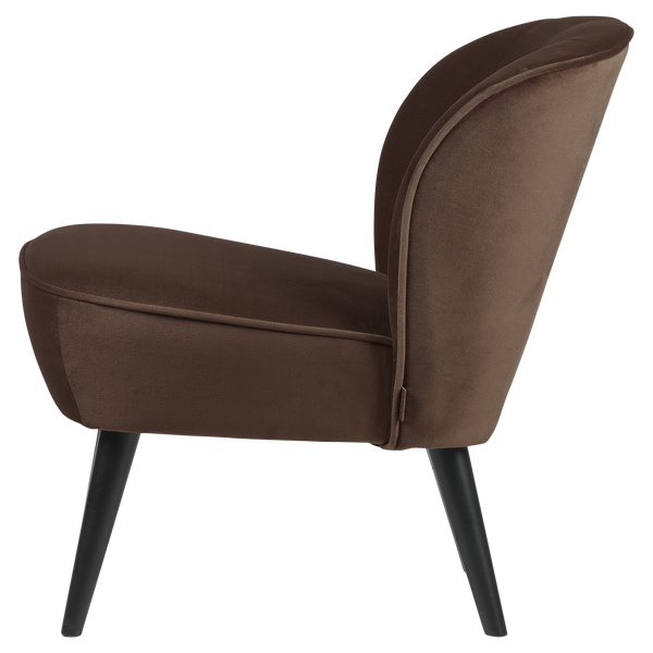 SARA FAUTEUIL VELVET DONKERBRUIN [fsc]