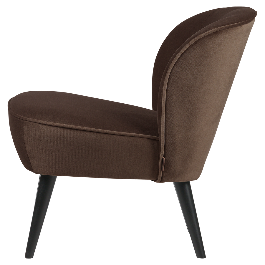 SARA FAUTEUIL VELVET DONKERBRUIN [fsc]