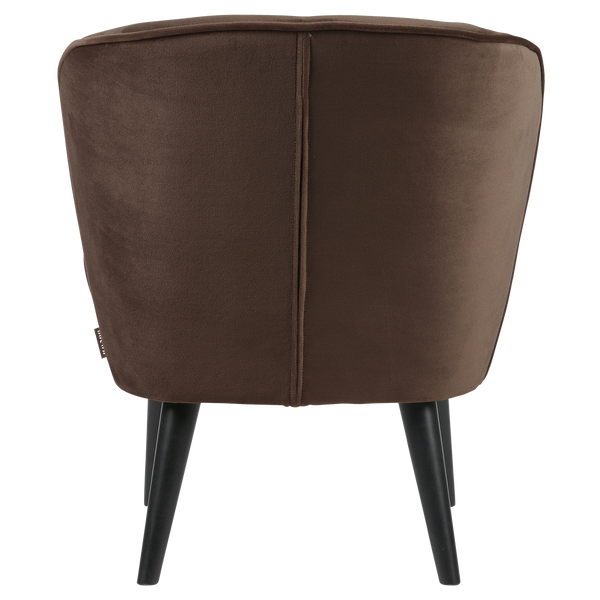 SARA FAUTEUIL VELVET DONKERBRUIN [fsc]