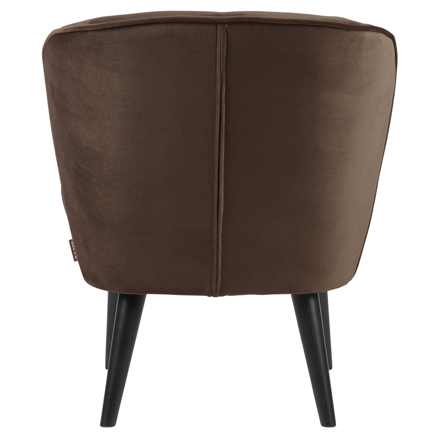SARA FAUTEUIL VELVET DONKERBRUIN [fsc]