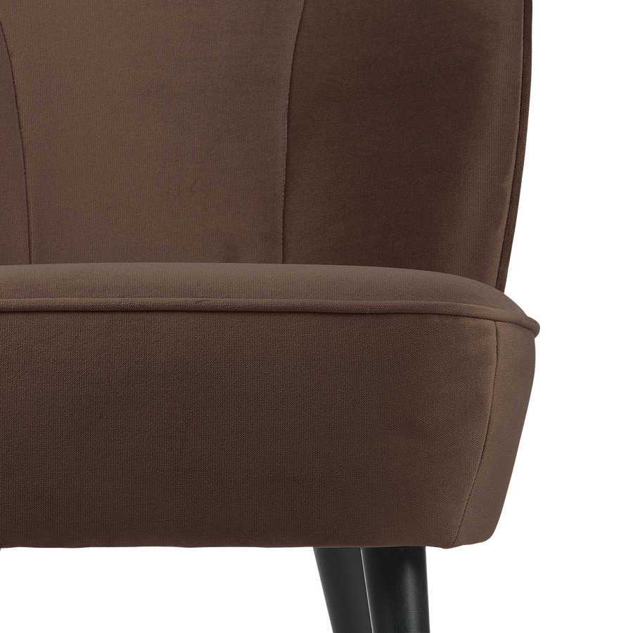 SARA FAUTEUIL VELVET DONKERBRUIN [fsc]