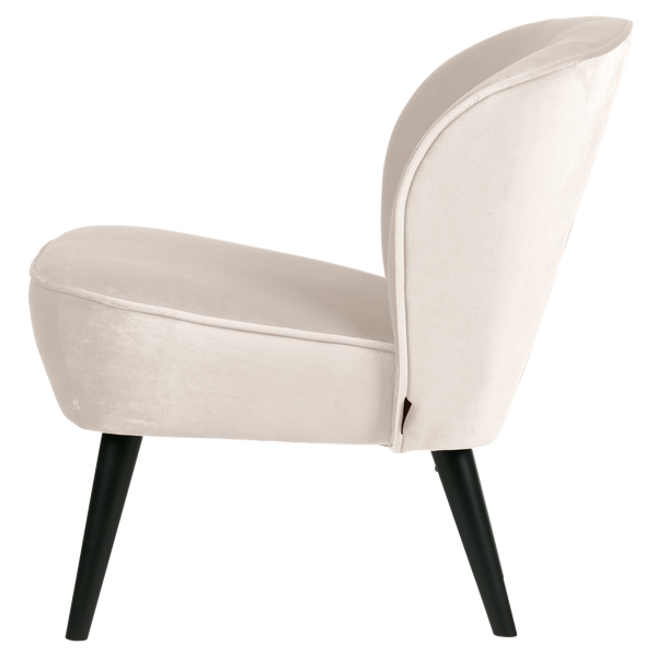 SARA FAUTEUIL VELVET OFF WHITE [fsc]