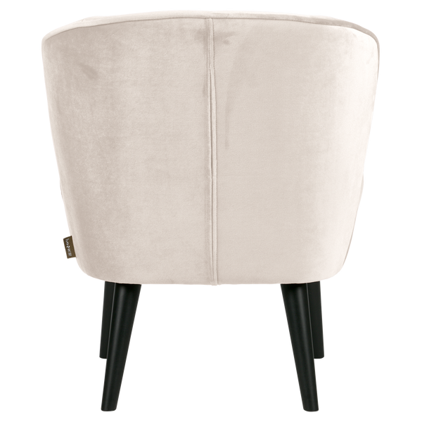 SARA FAUTEUIL VELVET OFF WHITE [fsc]