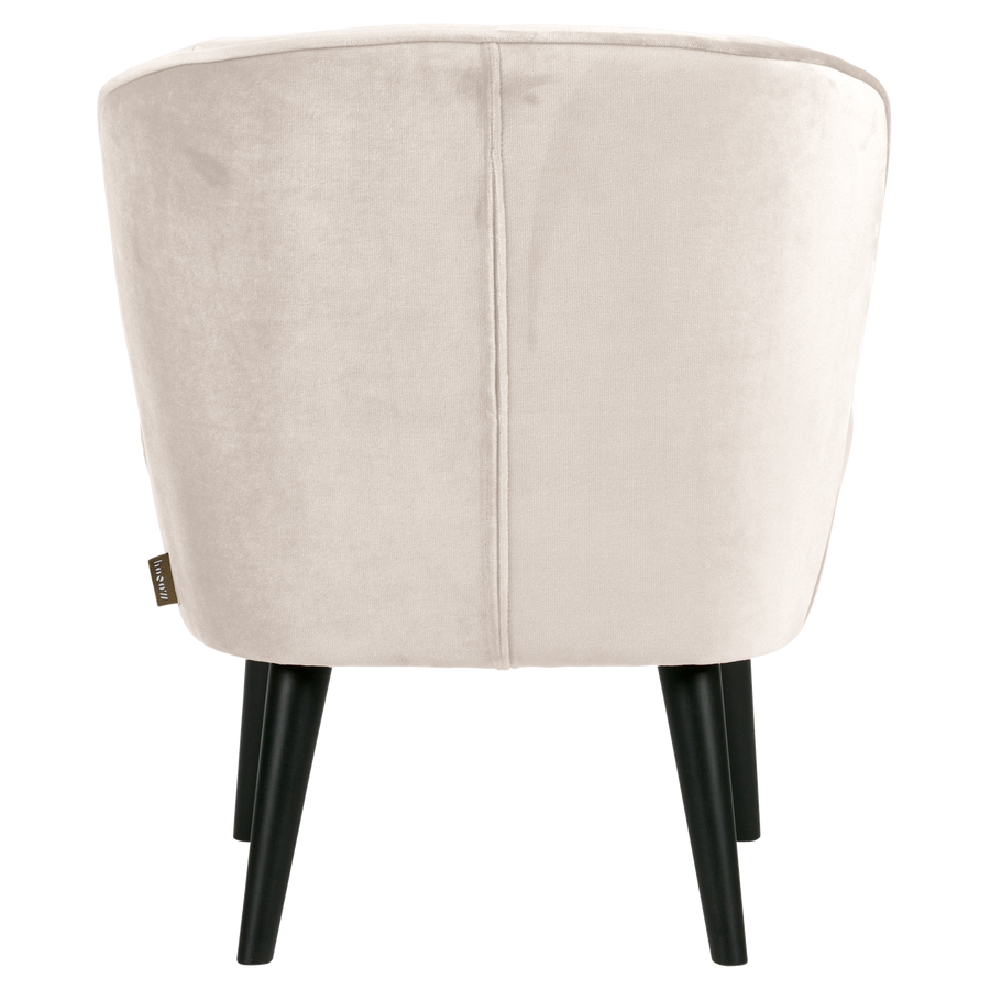 SARA FAUTEUIL VELVET OFF WHITE [fsc]
