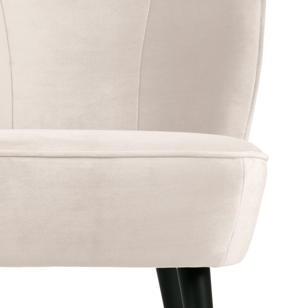 SARA FAUTEUIL VELVET OFF WHITE [fsc]