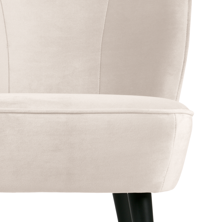 SARA FAUTEUIL VELVET OFF WHITE [fsc]