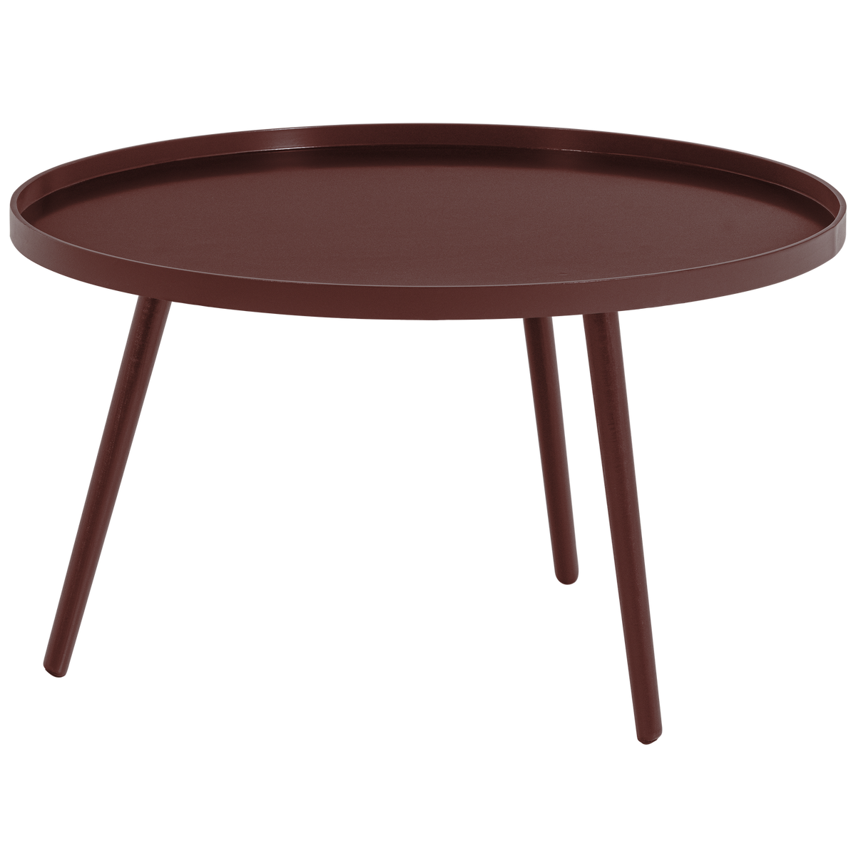 Mesa bijzettafel xl 39xo78 cm hout bordeauxrood