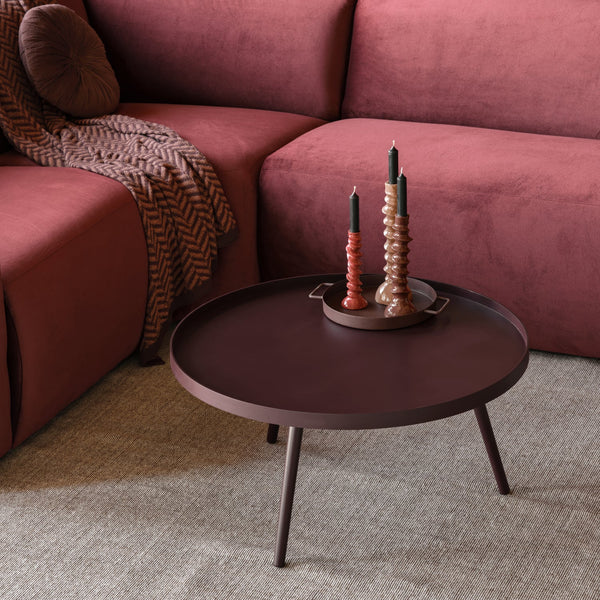 Mesa bijzettafel xl 39xo78 cm hout bordeauxrood