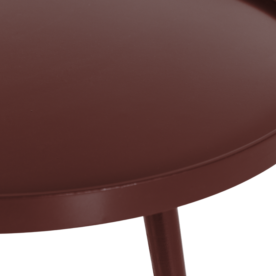 Mesa bijzettafel xl 39xo78 cm hout bordeauxrood
