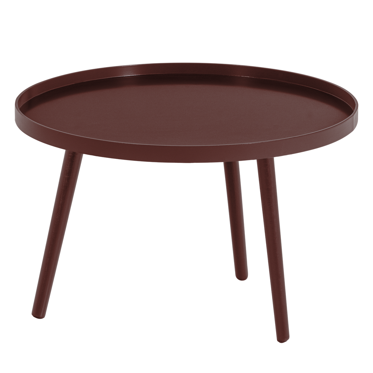 Mesa bijzettafel l 34xo60 cm hout bordeauxrood