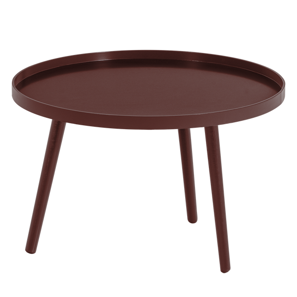 Mesa bijzettafel l 34xo60 cm hout bordeauxrood