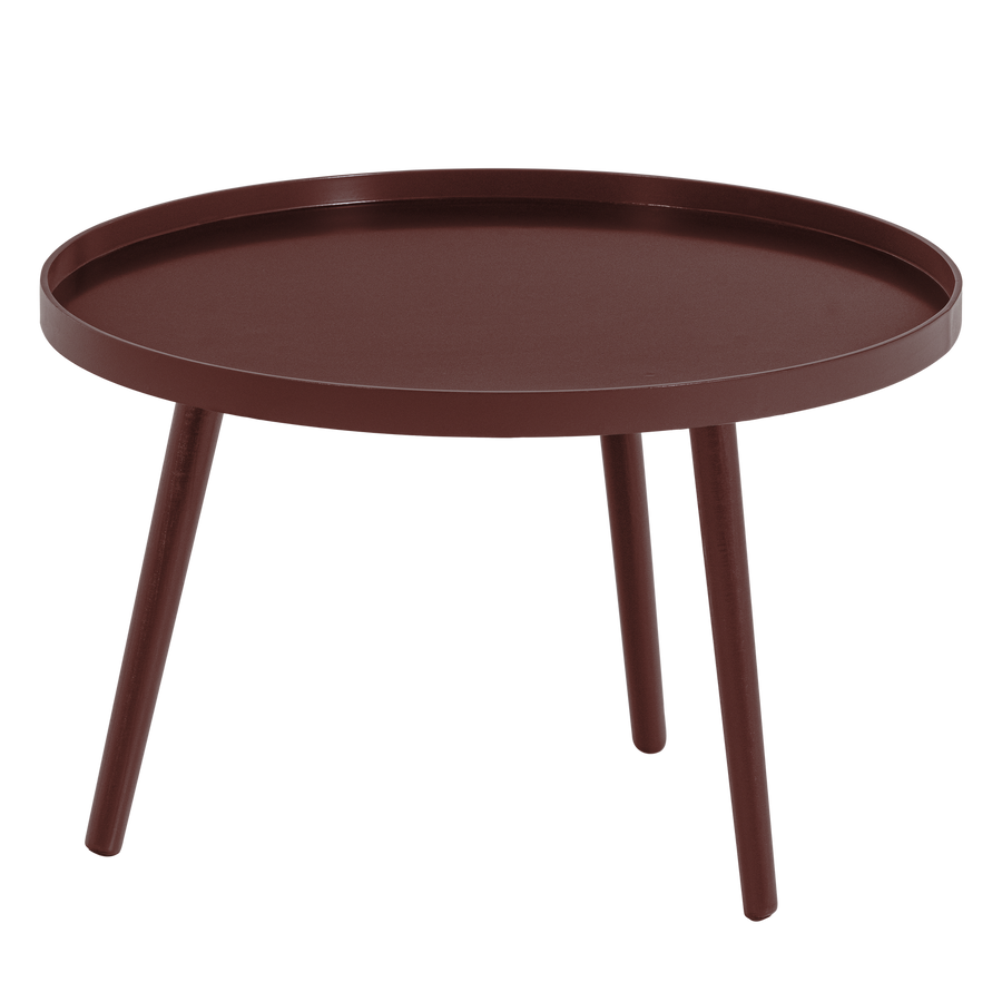 Mesa bijzettafel l 34xo60 cm hout bordeauxrood