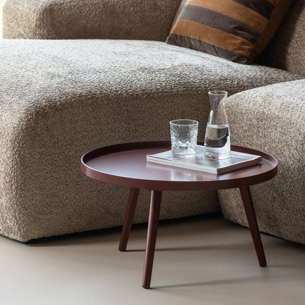 Mesa bijzettafel l 34xo60 cm hout bordeauxrood
