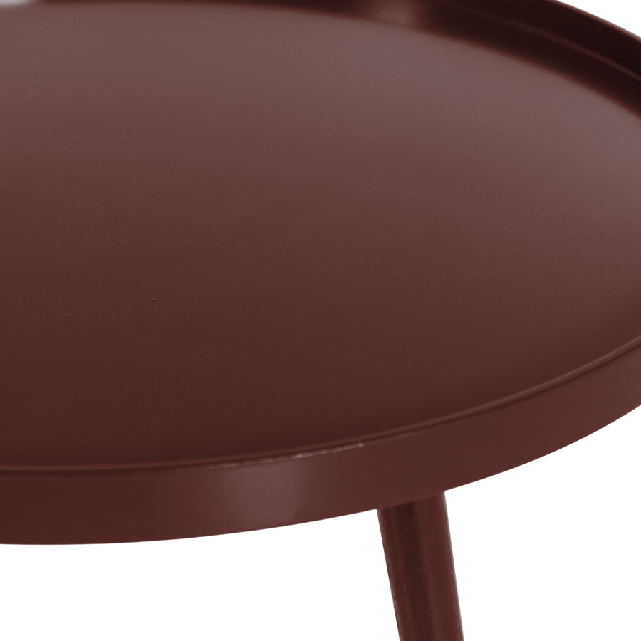 Mesa bijzettafel l 34xo60 cm hout bordeauxrood