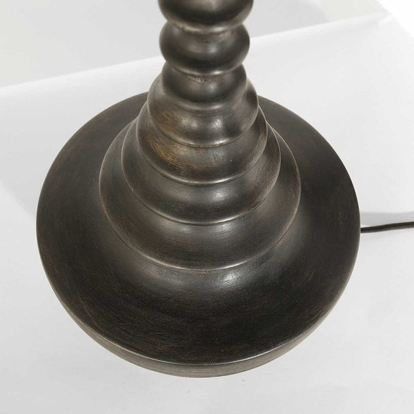 Lampvoet bois 3759zw zwart bruin met goud velours kap