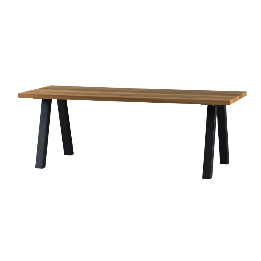 Tablo tuintafel ayous naturel met a-vorm poot metaal