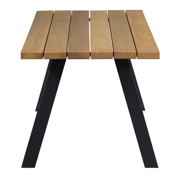 Tablo tuintafel ayous naturel met a-vorm poot metaal