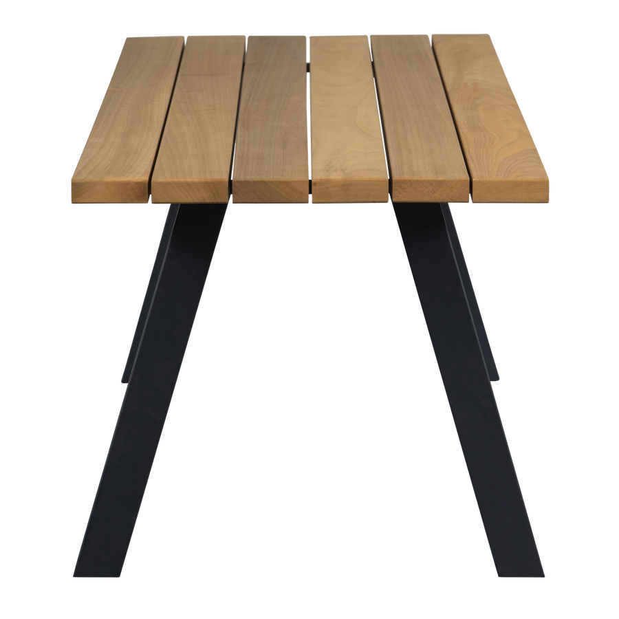Tablo tuintafel ayous naturel met a-vorm poot metaal