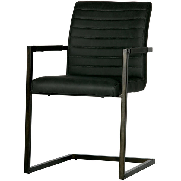 Bas eetkamerstoel pu antraciet (set of 2)