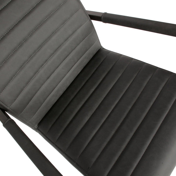 Bas eetkamerstoel pu antraciet (set of 2)