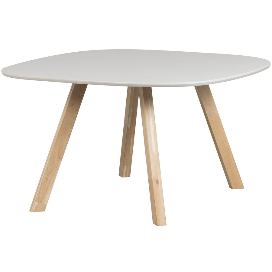 Combi-tablo tafelpoot met organisch essenblad mist 130 en 3-stand poot
