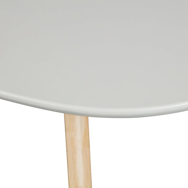 Combi-tablo tafelpoot met organisch essenblad mist 130 en 3-stand poot
