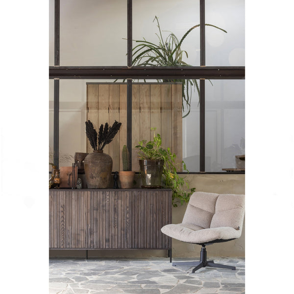Vinny draaifauteuil boucle zand