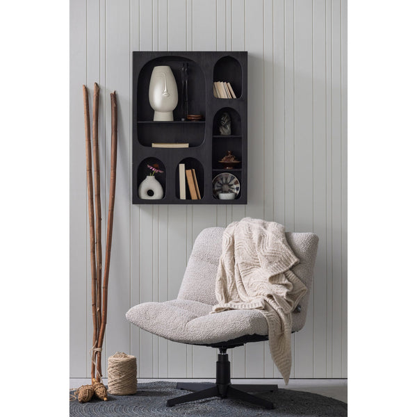 Vinny draaifauteuil boucle zand