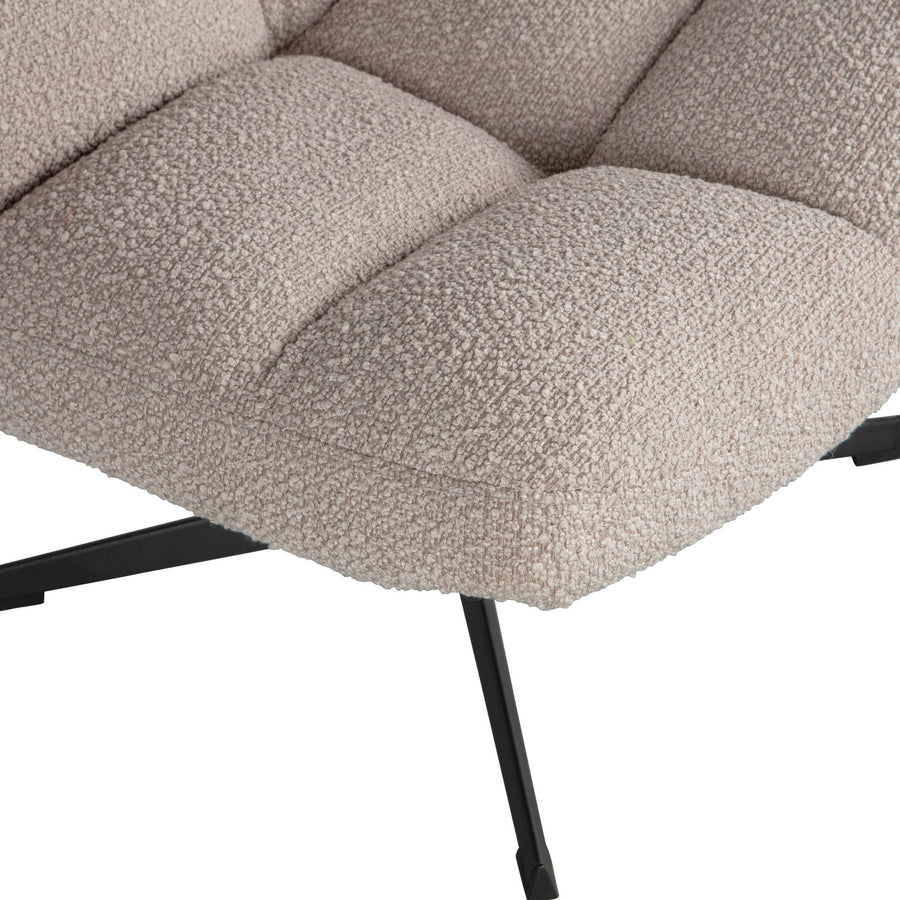 Vinny draaifauteuil boucle zand