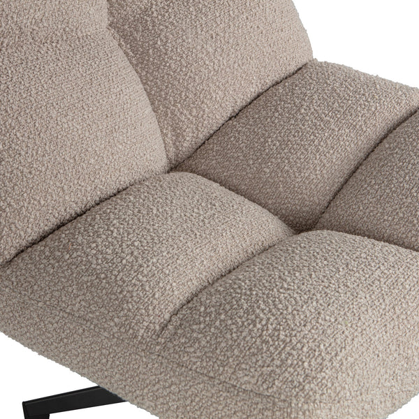 Vinny draaifauteuil boucle zand