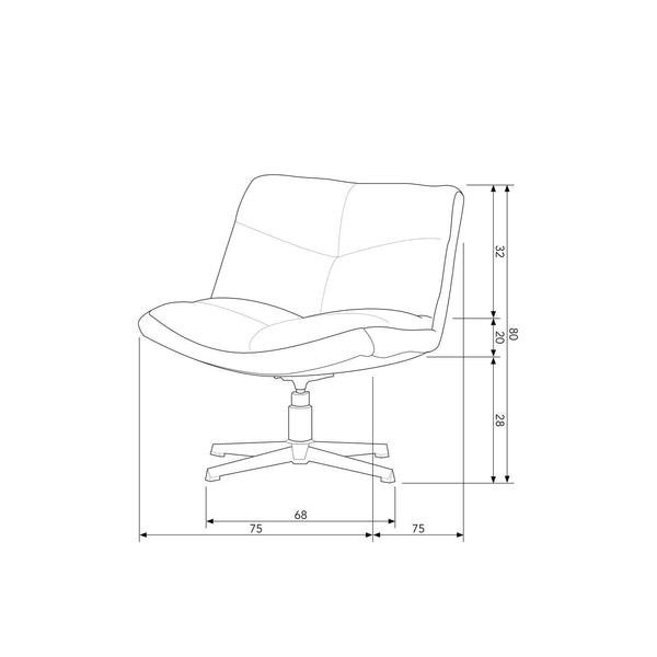 Vinny draaifauteuil boucle zand
