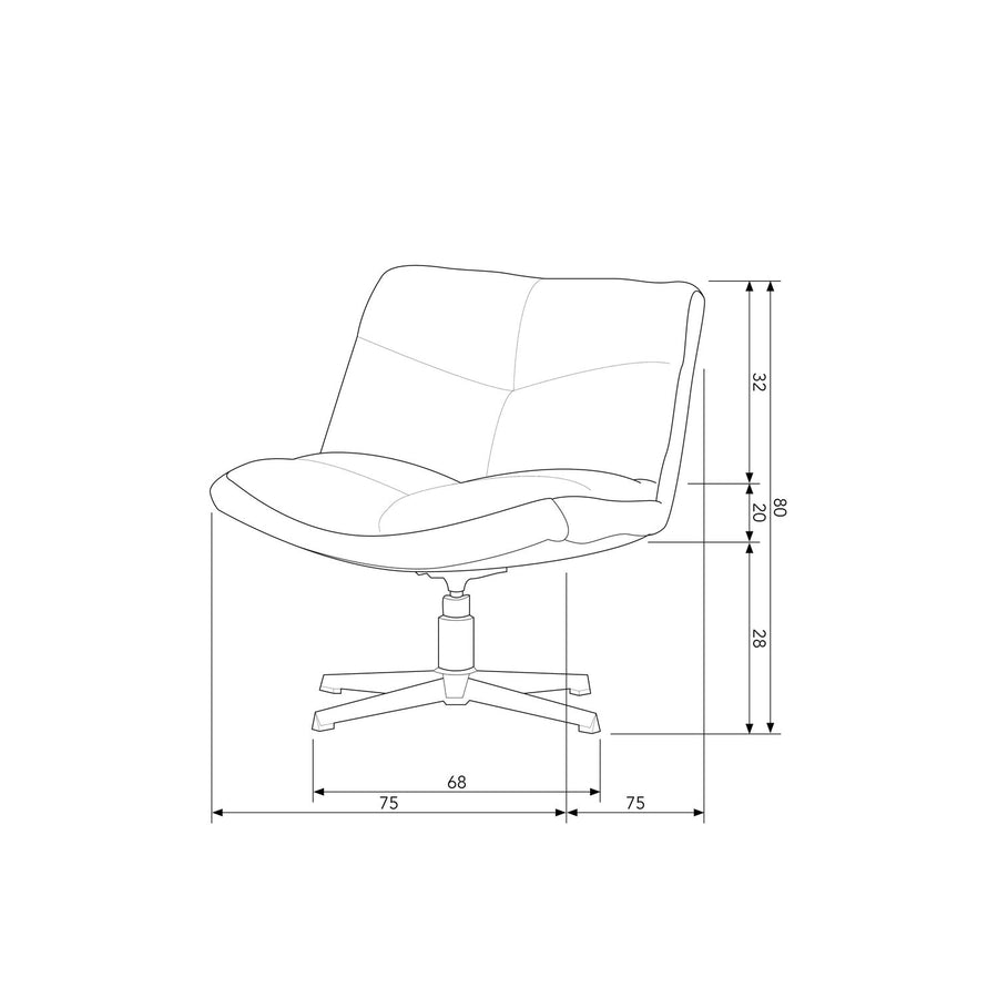 Vinny draaifauteuil boucle zand