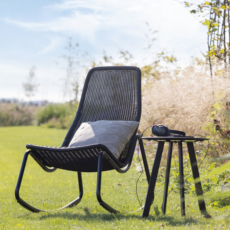 Fer tuin bijzettafel ø40 cm metaal zwart