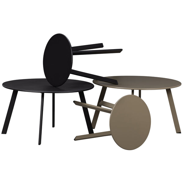 Fer tuin bijzettafel ø70 cm metaal zwart