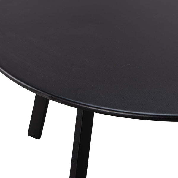 Fer tuin bijzettafel ø70 cm metaal zwart