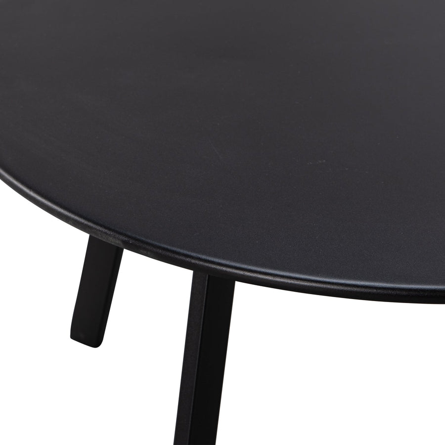 Fer tuin bijzettafel ø70 cm metaal zwart