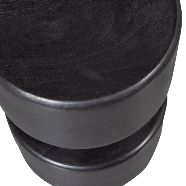 Tuve bijzettafel hout bruin/zwart