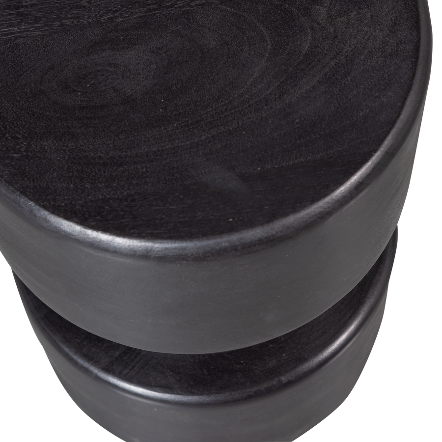 Tuve bijzettafel hout bruin/zwart