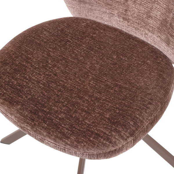 Femke eetkamerstoel chenille bruin (set of 2)