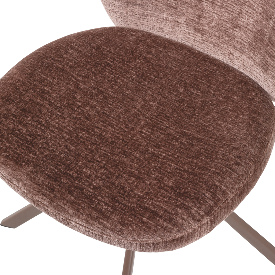 Femke eetkamerstoel chenille bruin (set of 2)