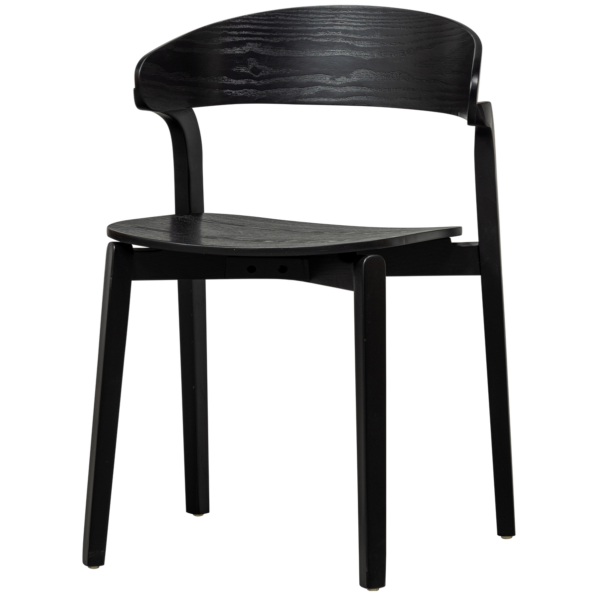 CRAS EETKAMERSTOEL ESSEN FINEER ZWART (set of 2)