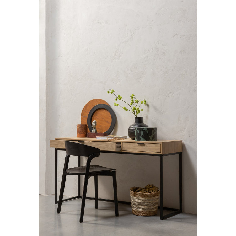 CRAS EETKAMERSTOEL ESSEN FINEER ZWART (set of 2)