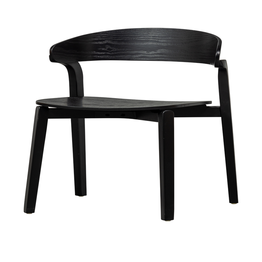 CRAS EETKAMERSTOEL ESSEN FINEER ZWART (set of 2)