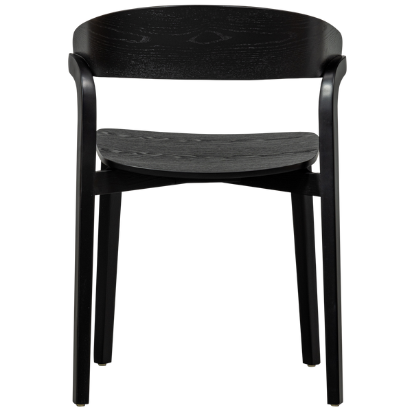 CRAS EETKAMERSTOEL ESSEN FINEER ZWART (set of 2)