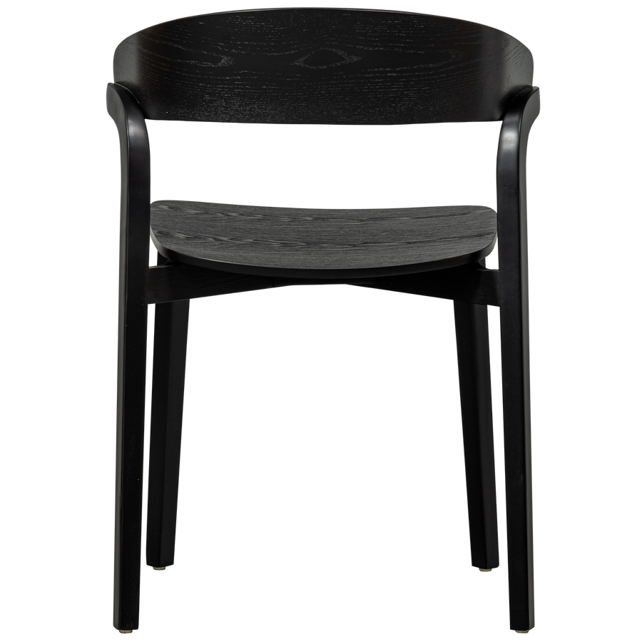 CRAS EETKAMERSTOEL ESSEN FINEER ZWART (set of 2)