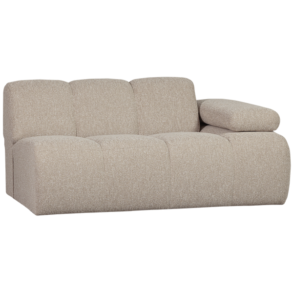 Mojo 1,5-zits bankelement arm rechts boucle beige melange