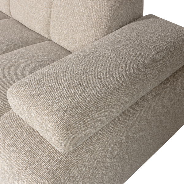 Mojo 1,5-zits bankelement arm rechts boucle beige melange