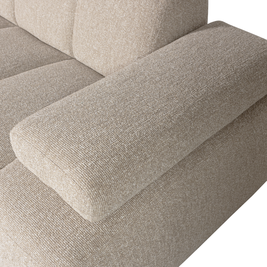 Mojo 1,5-zits bankelement arm rechts boucle beige melange