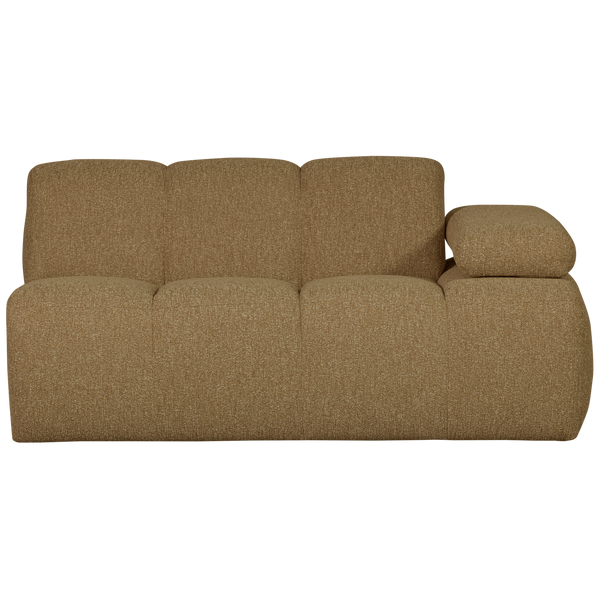 Mojo 1,5-zits bankelement arm rechts boucle geel/bruin melange