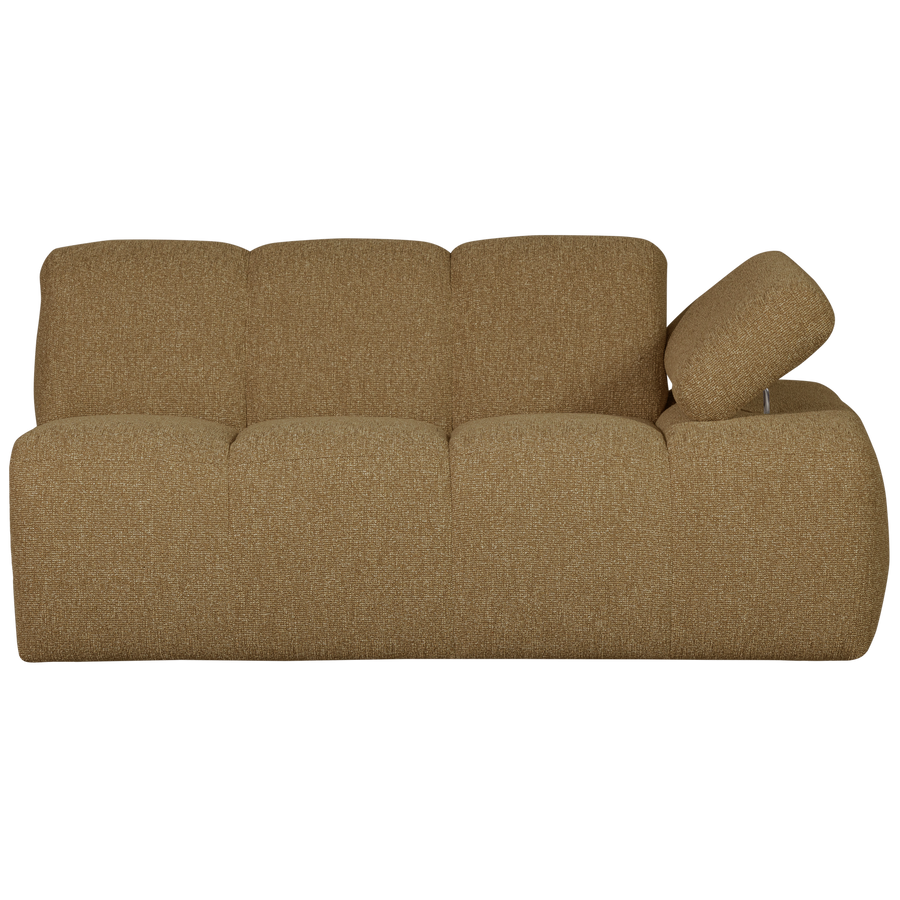 Mojo 1,5-zits bankelement arm rechts boucle geel/bruin melange